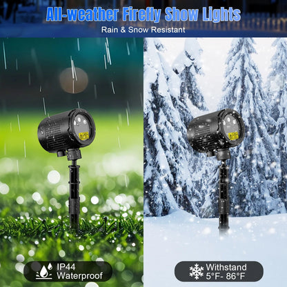 Christmas Laser Stars Projector Lights, RGB 3 Modes, Remote Control, IP65 Waterproof, with Timer Decor for Outdoor Party Xmas Home