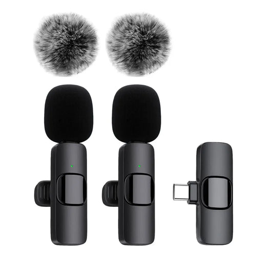 Original Wireless Lavalier Microphone Audio Video Recording Mini Mic for Iphone Android Laptop Live Gaming Mobile Phone Microphone