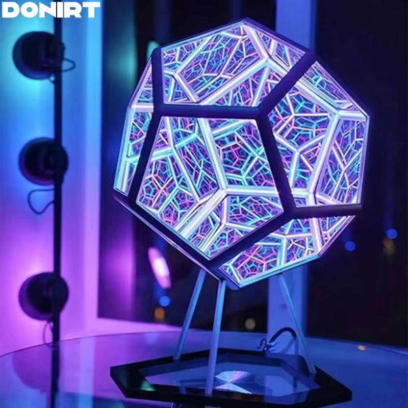 3D Cube Light Creative Cool Infinite Nightlight Colorful Art Light USB Nightlight Girls Birthday Christmas Gift